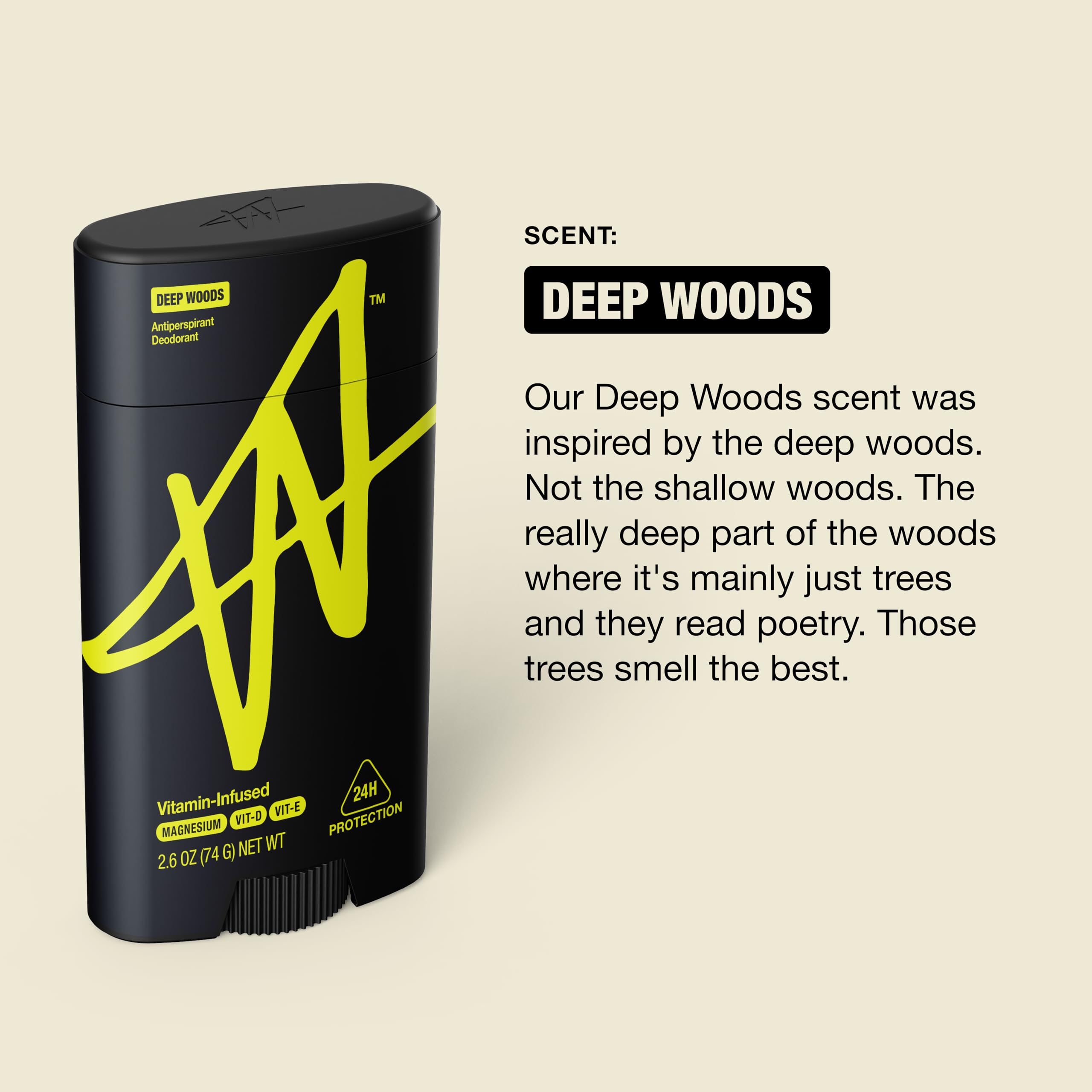 W By Jake Paul Men's Antiperspirant, Odor Blocking, Vitamin-Infused Deodorant for Men, 24-Hour Sweat Protection, 2.6 oz