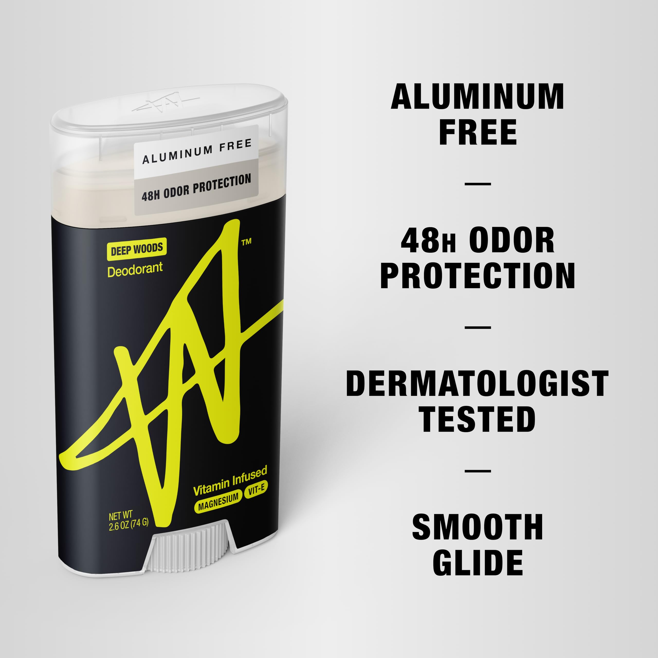 W by Jake Paul Aluminum-Free Deodorant, Odor Blocking, Vitamin-Infused Deodorant for Men