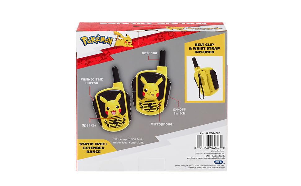 eKids Walkie Talkies for Kids, Static Free Indoor and Outdoor Toys for Kids
