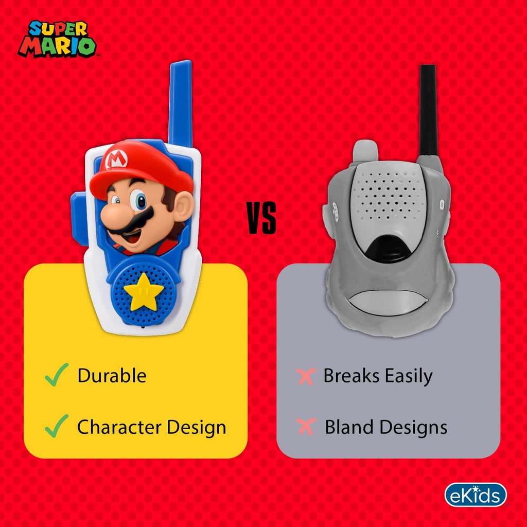 eKids Walkie Talkies for Kids, Static Free Indoor and Outdoor Toys for Kids