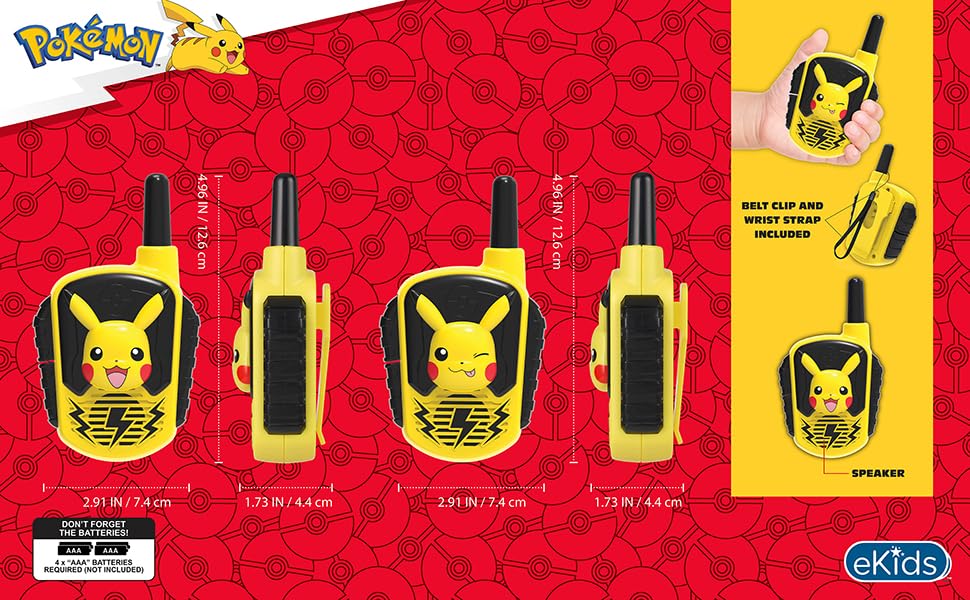 eKids Walkie Talkies for Kids, Static Free Indoor and Outdoor Toys for Kids